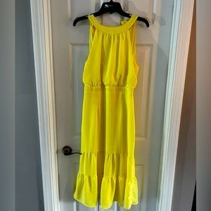 yellow maxi women dress NSR lemon color size small yellow